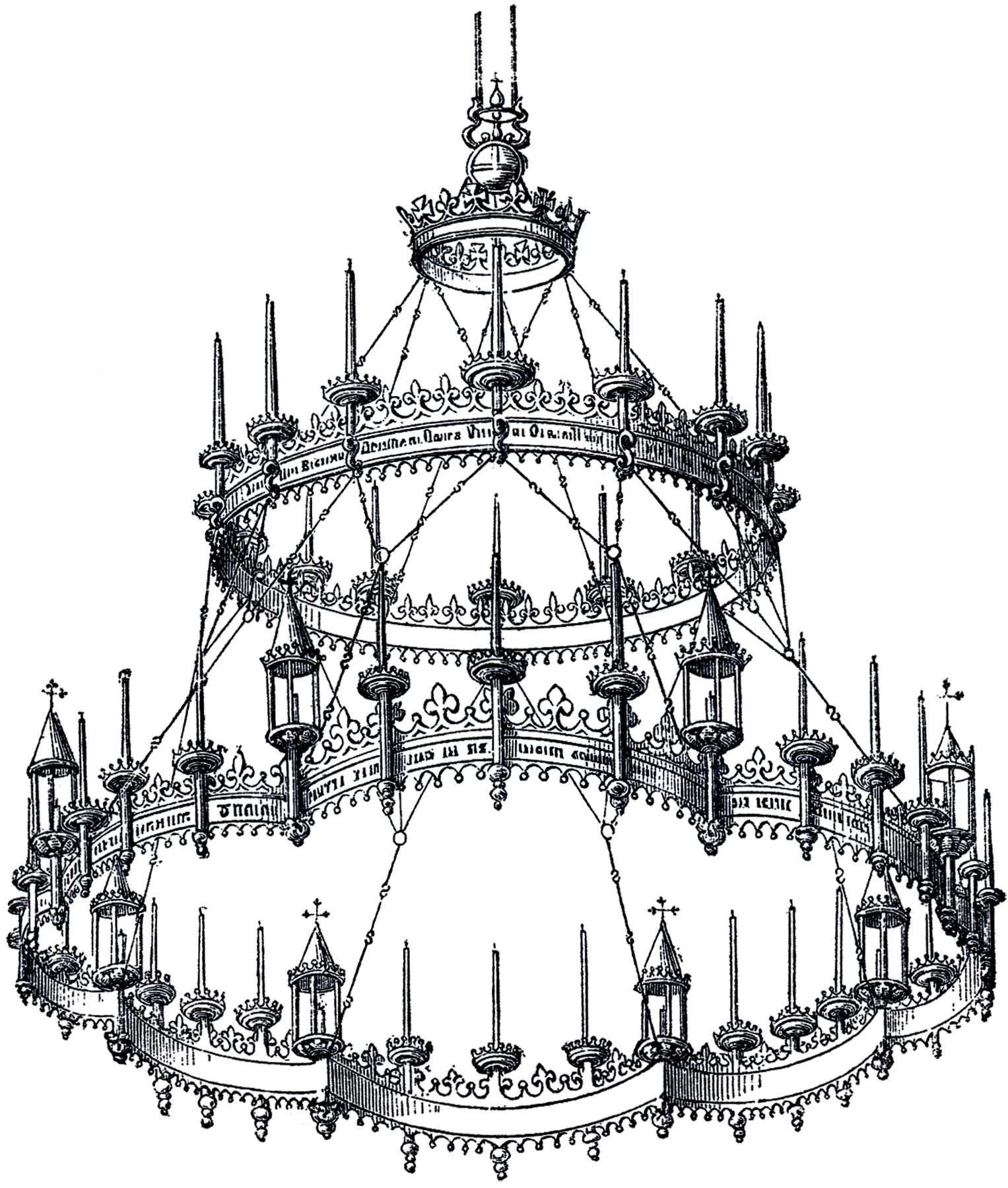 1527x1800 Vintage Gothic Chandelier!