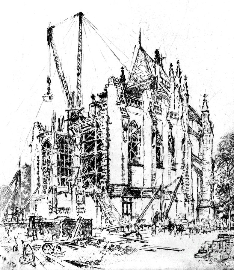 781x900 Washington Cathedral Construction 1923 Photograph By Padre Art