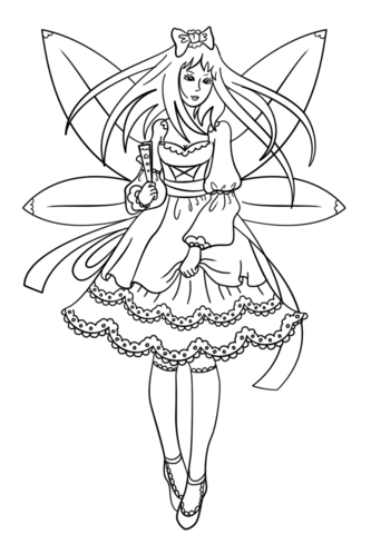 333x480 Gothic Fairy Coloring Page Free Printable Coloring Pages