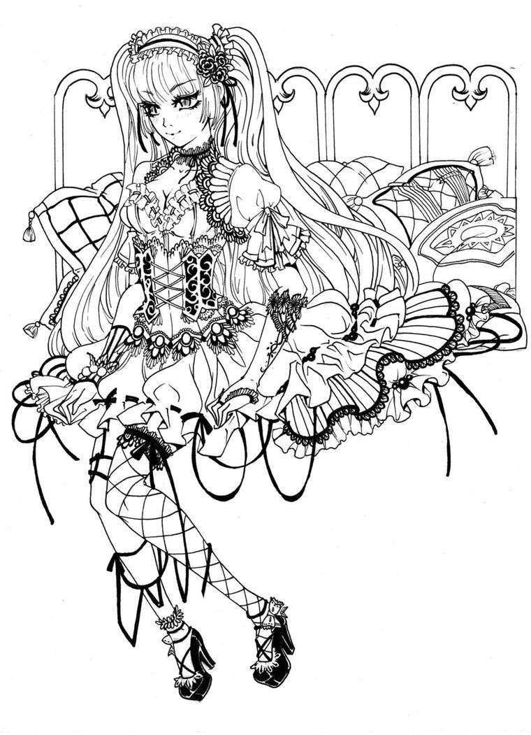 760x1051 Gothic Loli Sketch By Berrykuro