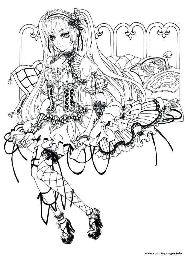 618x855 Free Gothic Fairy Coloring Pages