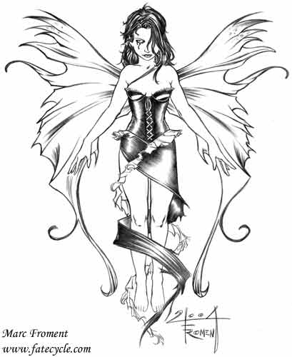 409x500 Dark Fairies Money Symbol Tattoo Images Of Fairy Tattoos. Dark