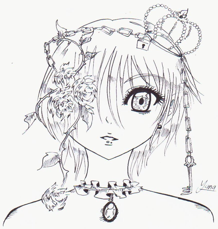 871x918 My Drawing Gothic Girl By Yuukiyana