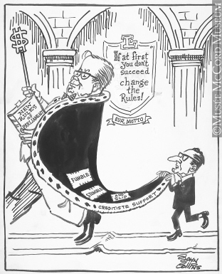 312x385 M965.199.6535 The Divine Right Of Government. Drawing, Cartoon