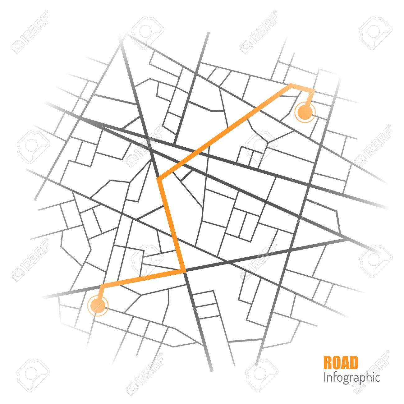 1300x1300 Gps Navigation Background. Road Map Isolated On White. Vector