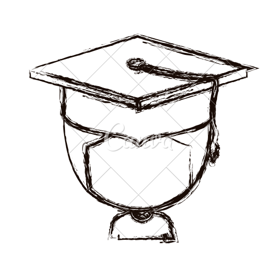 550x550 Boy With Graduation Cap Sketch