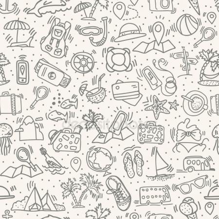 450x450 Valentine Day Doodles Elements Pattern. Cute Symbols Of Love