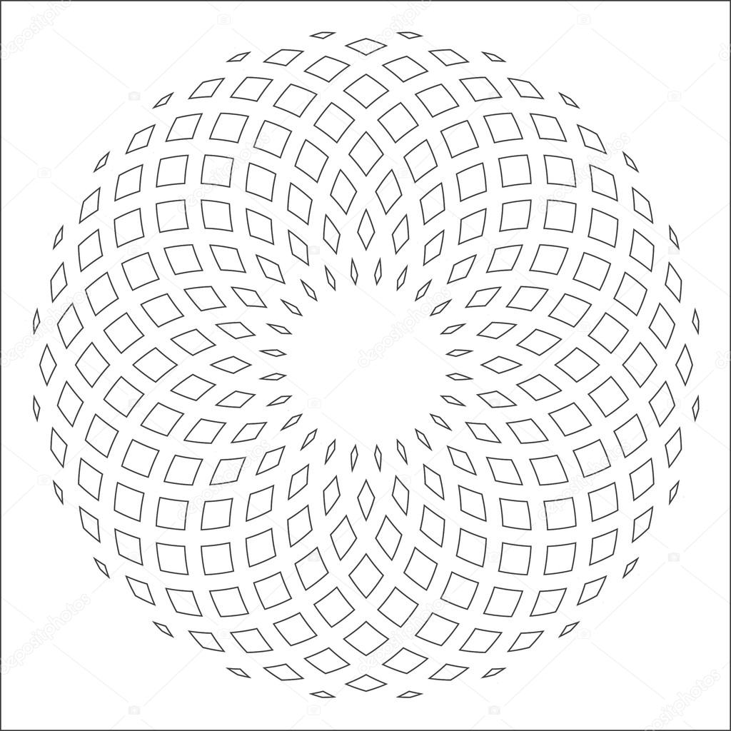 1024x1024 Abstract Vector Gradient Drawing. Round Pattern Stock Vector