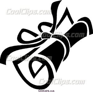 300x296 Diploma Vector Clip Art