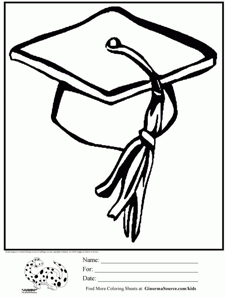 736x977 Graduation Cap Coloring Page 447856