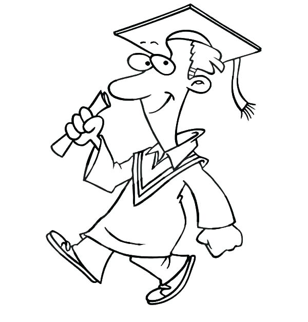 600x627 Classy Graduation Coloring Pages Fee