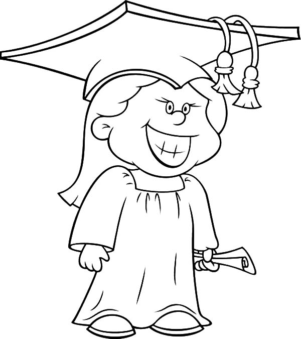 600x675 Graduation Cap Coloring Page 447865