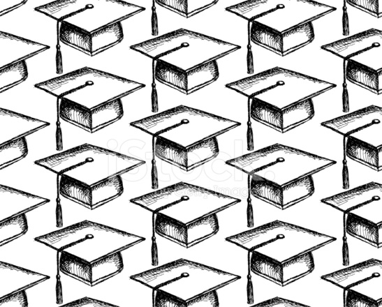 547x440 Sketch Graduation Cap Stock Vector