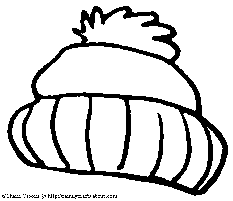 455x393 Cap Clipart Colouring Page