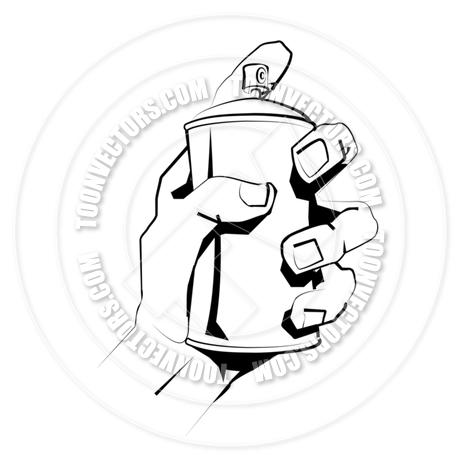 460x460 Graffiti Spray Can By Geoimages Toon Vectors Eps