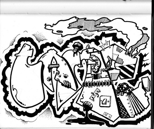 500x419 Graffiti Fonts Graffiti Sketches