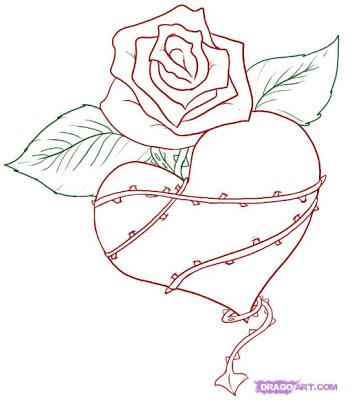352x400 Graffiti Wallpaper Sketch Graffiti Heart Flower