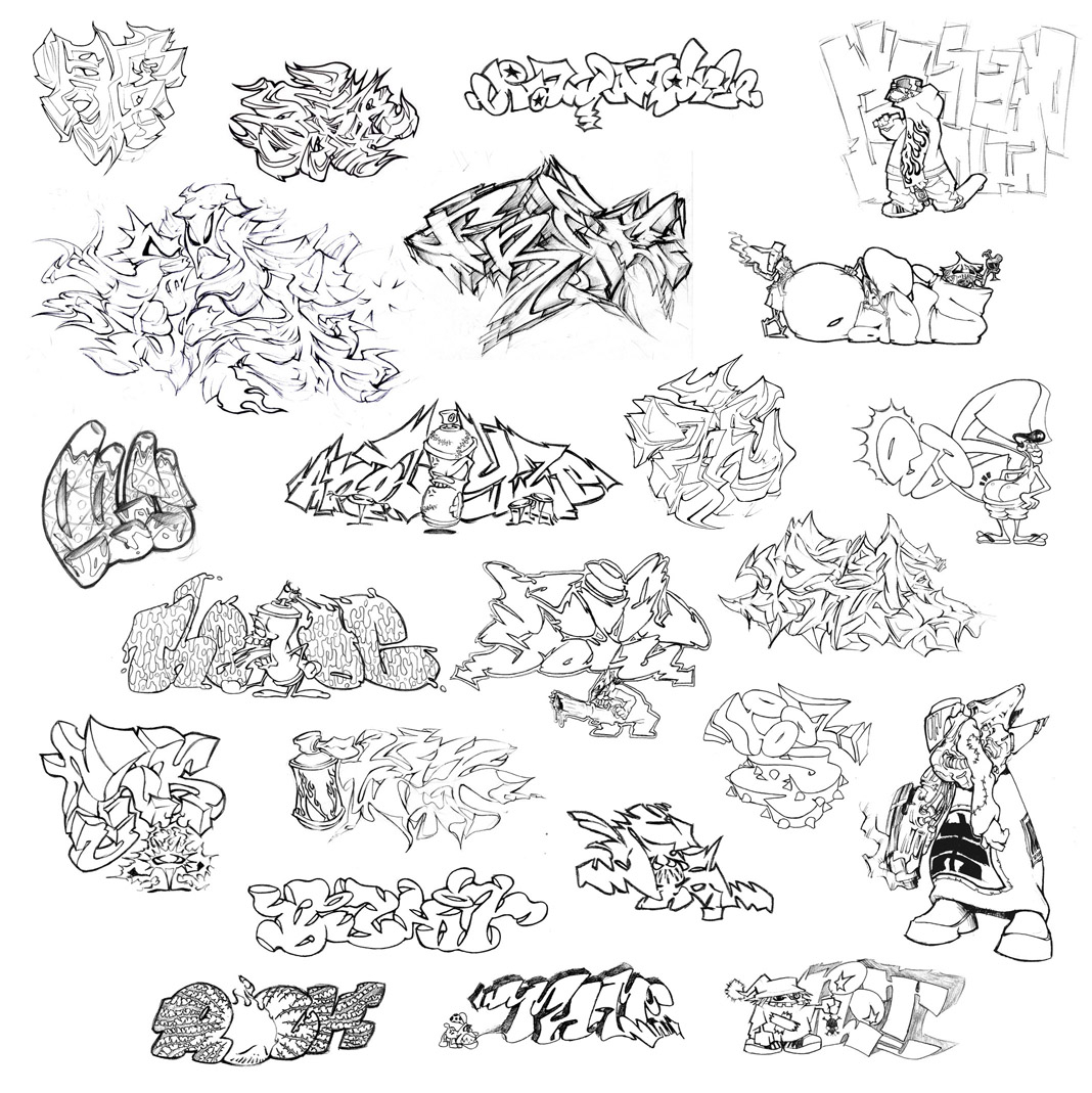 1068x1069 Graffiti Character Pencil Some Past Graffiti Pencil Lineilison