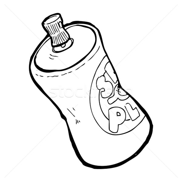 600x600 Graffiti Spray Can Drawing Vector Illustration Lineartestpilot