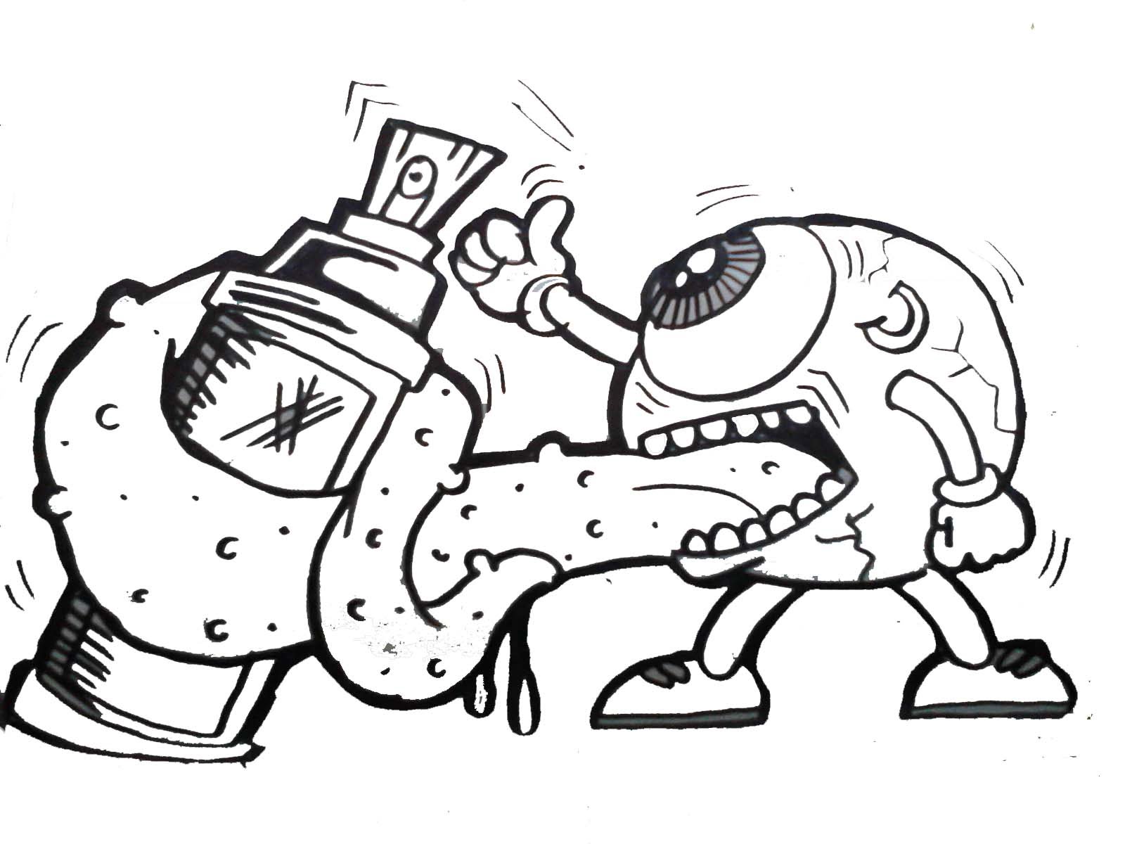 1600x1200 Drawn Devil Graffiti