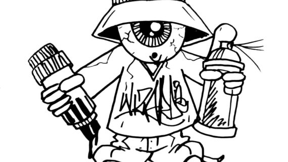 570x320 Cool Graffiti Drawings Of Spray Cans