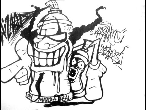 480x360 How To Draw A Clown As A Spray Can Graffiti