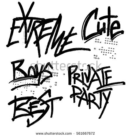 450x470 Drawn Word Graffiti Art
