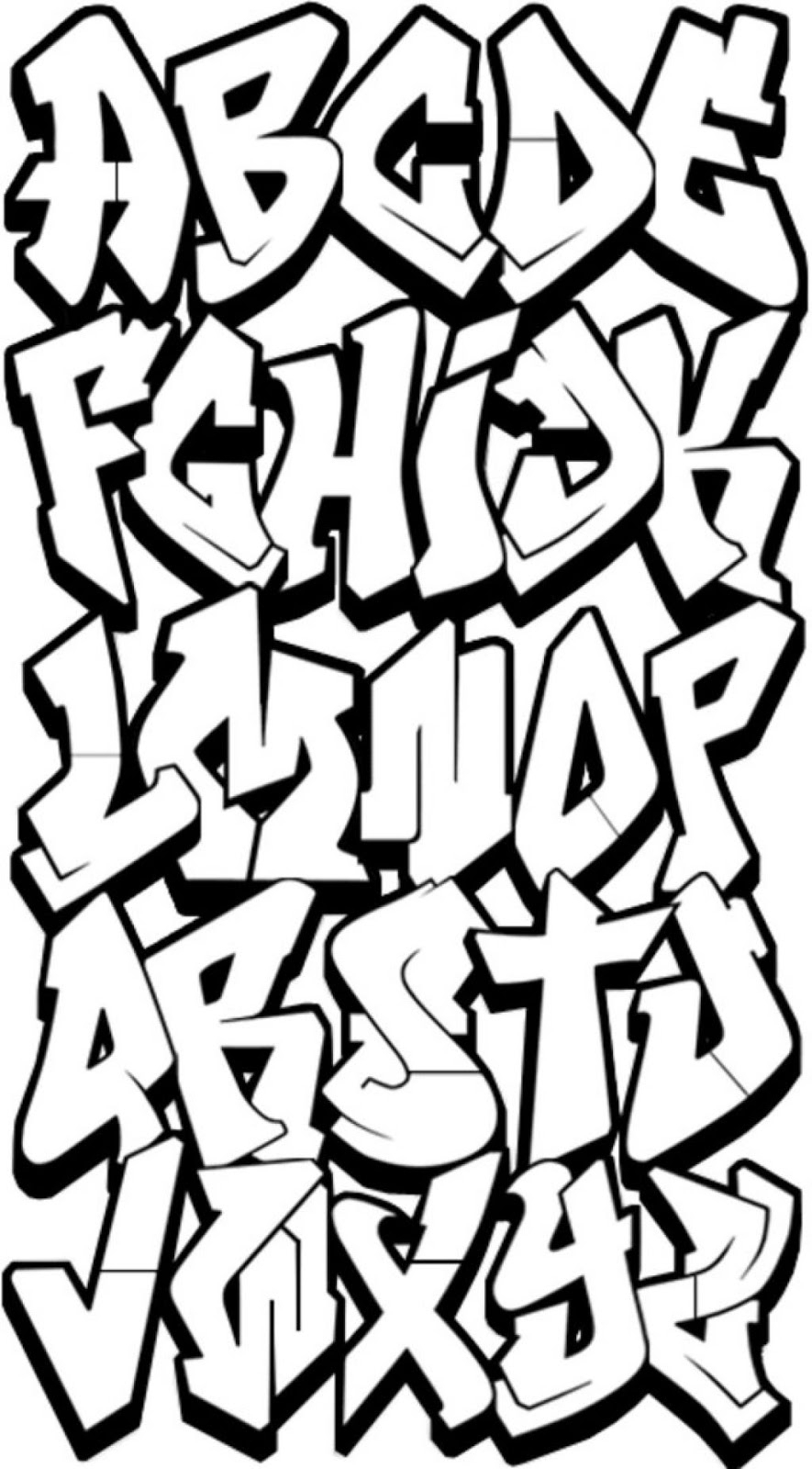 885x1600 How To Draw Graffiti Alphabet Basic Graffiti Letters How To Draw