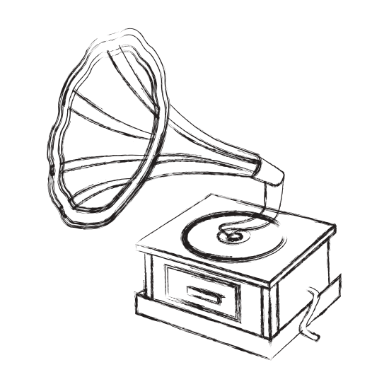 550x550 Gramophone Sketch