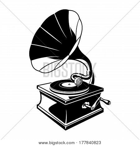 450x470 Vintage Gramophone Sketch. Classic Vector Amp Photo Bigstock