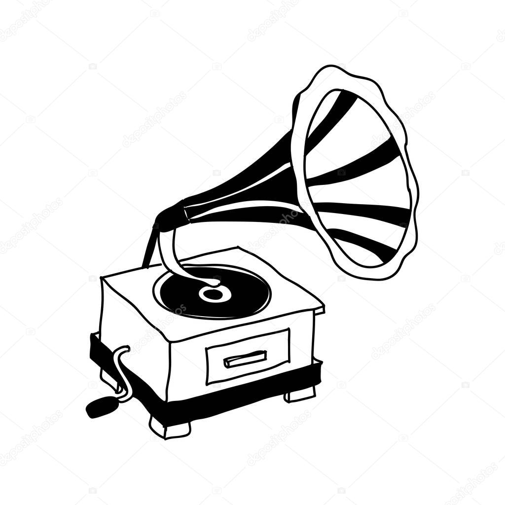 1024x1024 Gramophone Retro Icon Image Stock Vector Grgroupstock