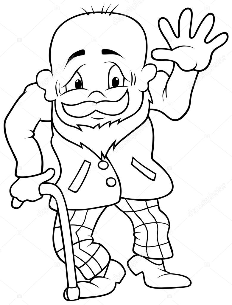 779x1023 Grandfather Stock Vector Dero2010