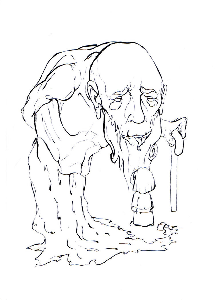 762x1047 Water Grandfather Draw By Davidaguado142