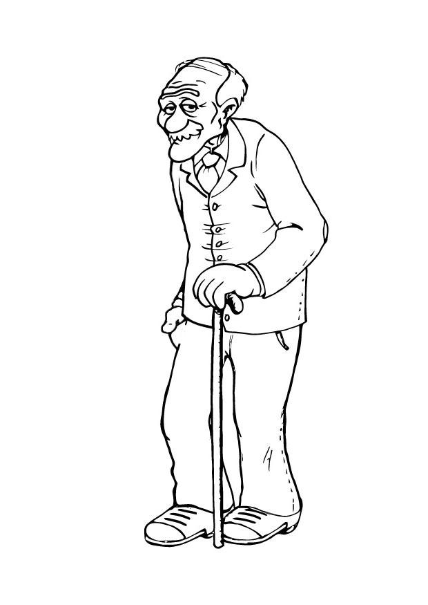 620x875 Coloring Page Grandfather