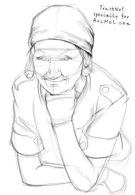 533x768 How To Draw A Grandma Step By Step