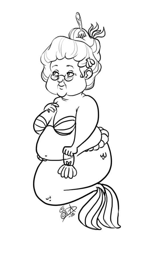 509x900 Grandma Mermaid