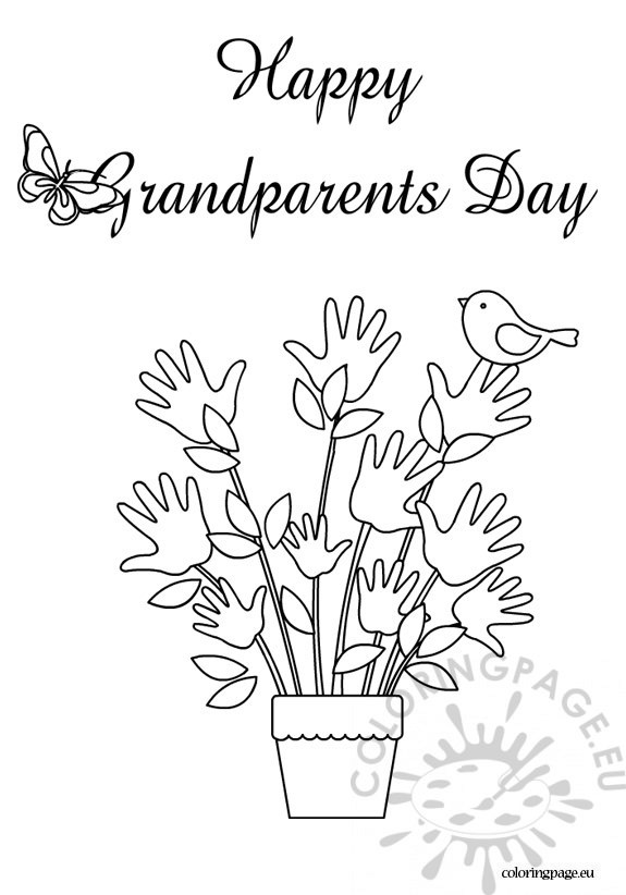575x822 Happy Grandparents Day Coloring Sheet Coloring Page