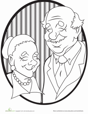 301x389 Grandparents Coloring Page Grandparents, Worksheets And Kindergarten