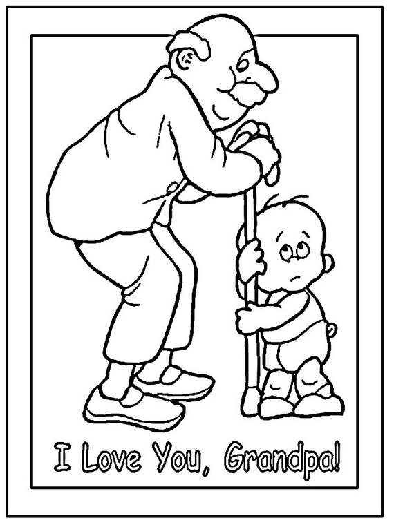 570x760 Grandparents Day Coloring Pages To Print And Color