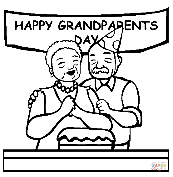 554x565 Happy Day For Grandparents Coloring Page Free Printable Coloring