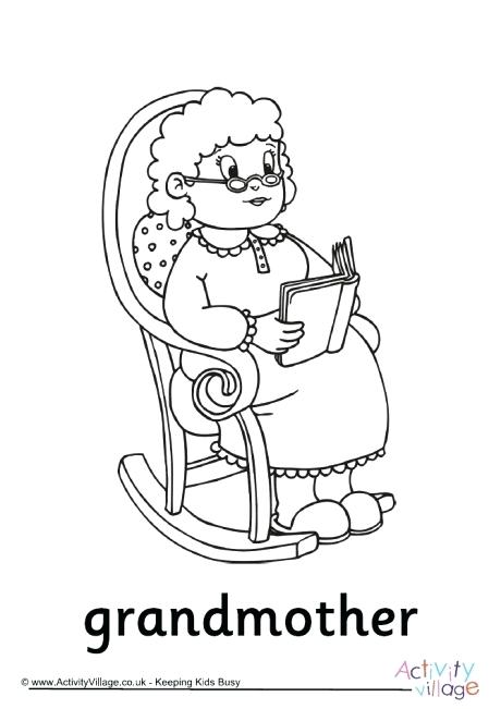 460x651 Happy Grandparents Day Coloring Pages Grandmother Colouring Page