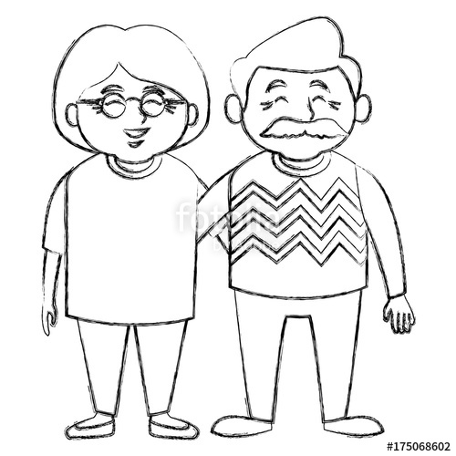 Grandparents Drawing at GetDrawings | Free download