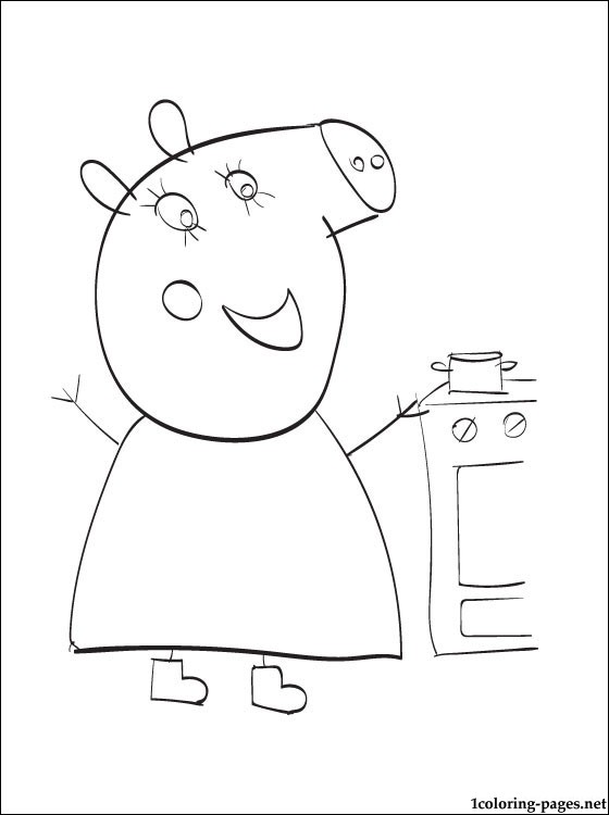 560x750 Granny Pig Coloring Page Coloring Pages