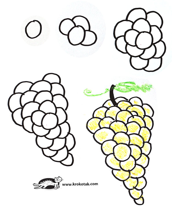 595x742 Krokotak How To Draw Raspberry, Blackberry, Grapes