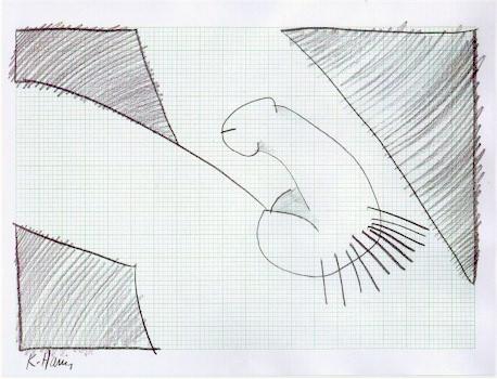 458x350 Keith Haring, Graph Penis, Pencil Drawing