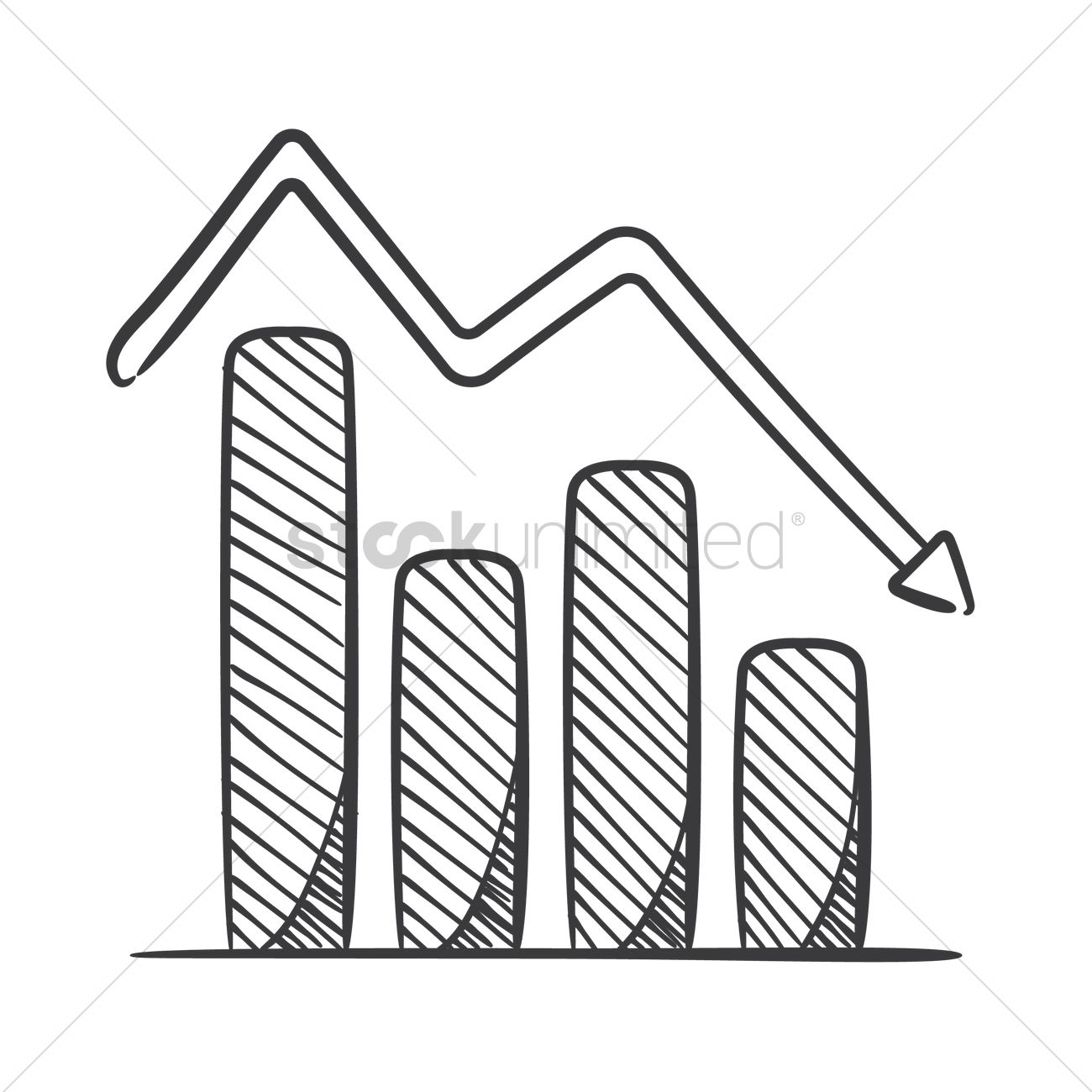 1300x1300 Bar Graph Vector Image