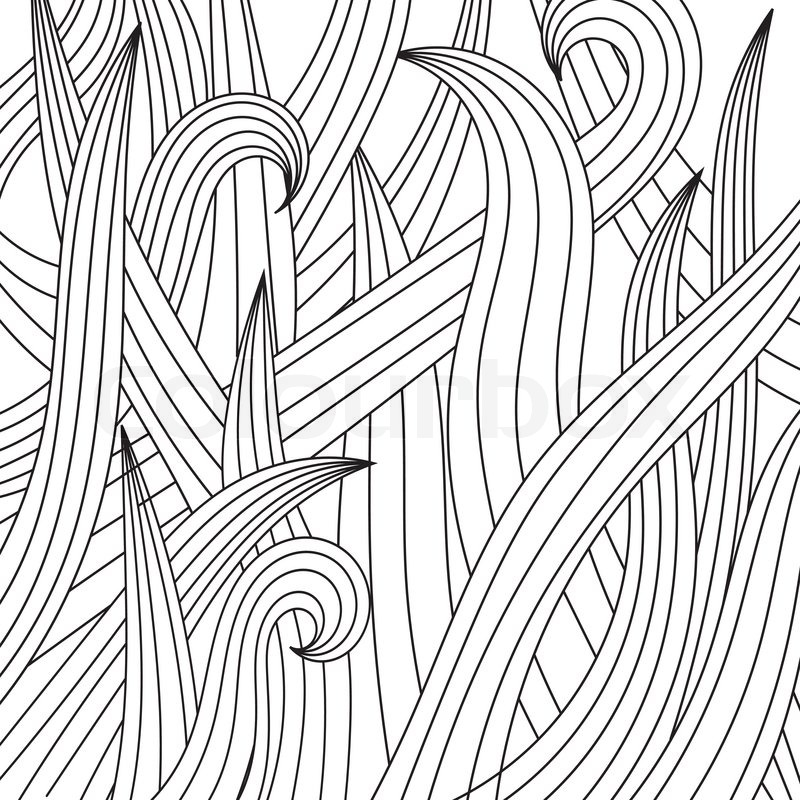 800x800 Black White Drawing Of Grass Eps10 Stock Vector Colourbox