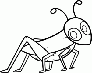 302x241 How To Draw How To Draw A Grasshopper For Kids