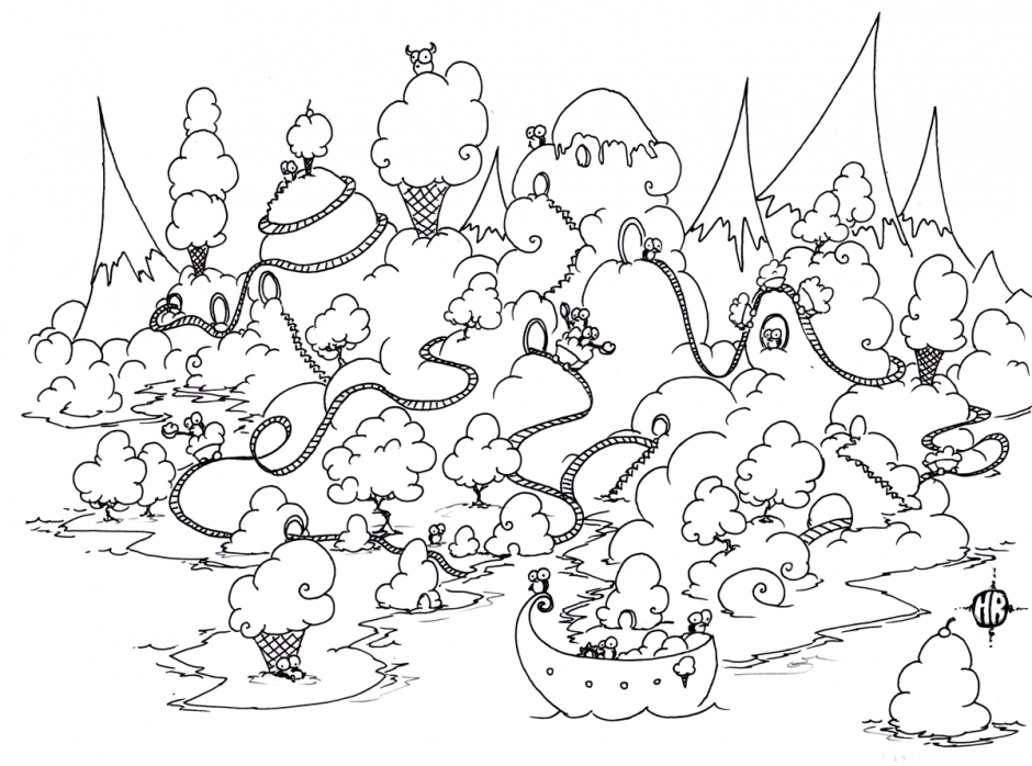940x698 Grassland Coloring Pages