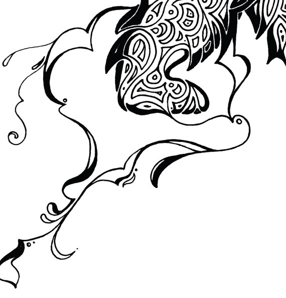 570x594 Grateful Dead Bear Art Print Hand Drawn Dancing Bear